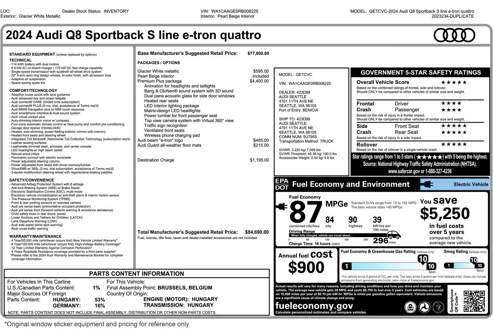 audi q8 sportback e-tron 2024 WA1CAAGE0RB008225 image audi q8 sportback e-tron 2024 WA1CAAGE0RB008225 image